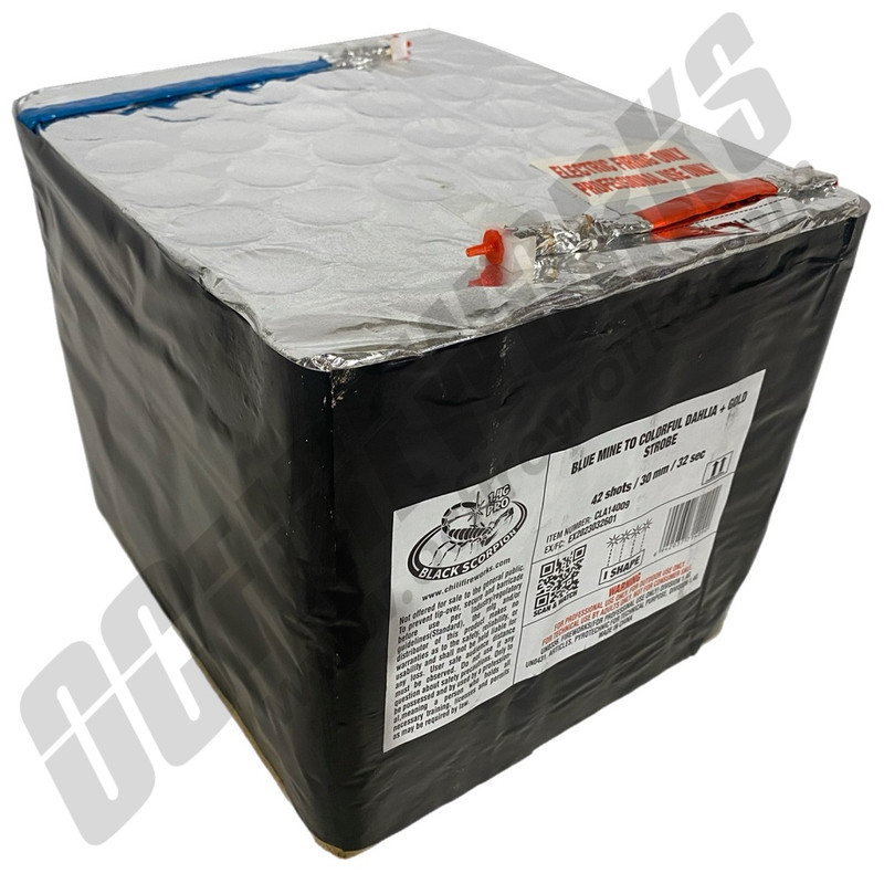 1.4G Proline Fireworks CLA14009 Black Scorpion Brand 42 Shots Vertical